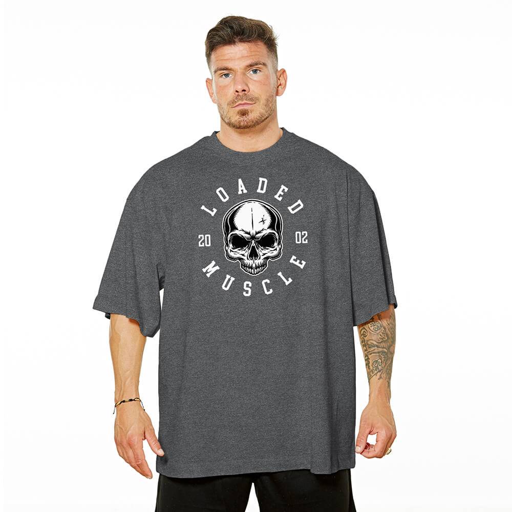 Loaded Wear Loaded Skull OVERSIZE Tee - Charcoal