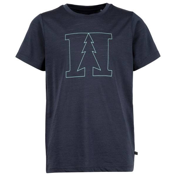 Heber Peak Kid's MerinoMix150 PineconeHe. Print T-Shirt Merino-shirt Børn størrelse 152 farve blå