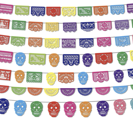 Mexicansk Guirlande dia de muertos - 3 meter.