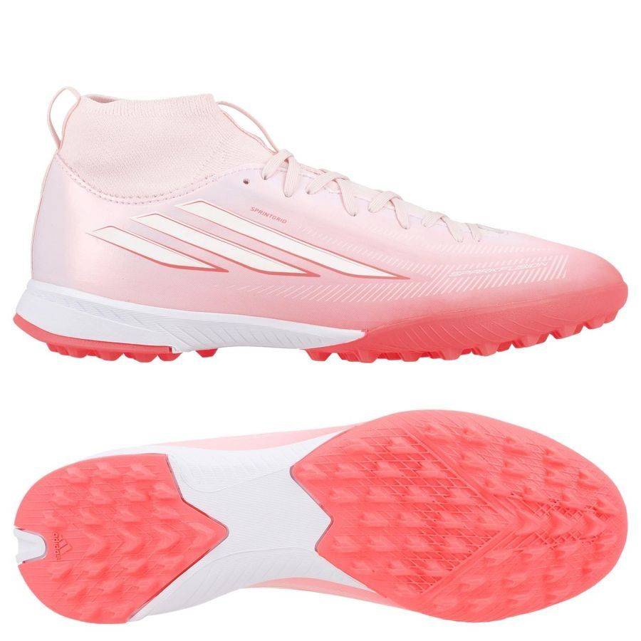 adidas F50 Sparkfusion League Mid Cut Tf Chaos Vs Control - Solar Turbo/vit/rosa Barn - Turf (Tf) - ['Rosa'] (38)
