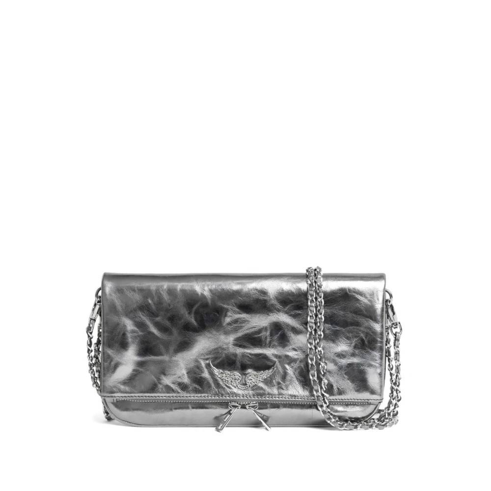 Zadig & Voltaire - Rock Metallic Läderclutch Väskor - Dam - ONE Size - Läder