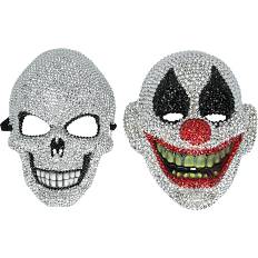 Halloween masker m. rhinsten - flere varianter - assorteret (På lager i butik)