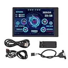 3,5 tum IPS USB Mini -skärm AIDA64 PC CPU RAM Data Monitor PC Sensor Panel Display Temperaturmonitor Datortemperatur Monitor Roterande ögonenergibesparing