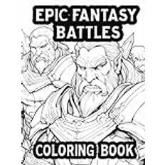 Epic Fantasy Battles Coloring Book: 40 Intense Coloring Pages of Battles Beyond Imagination - Inbunden