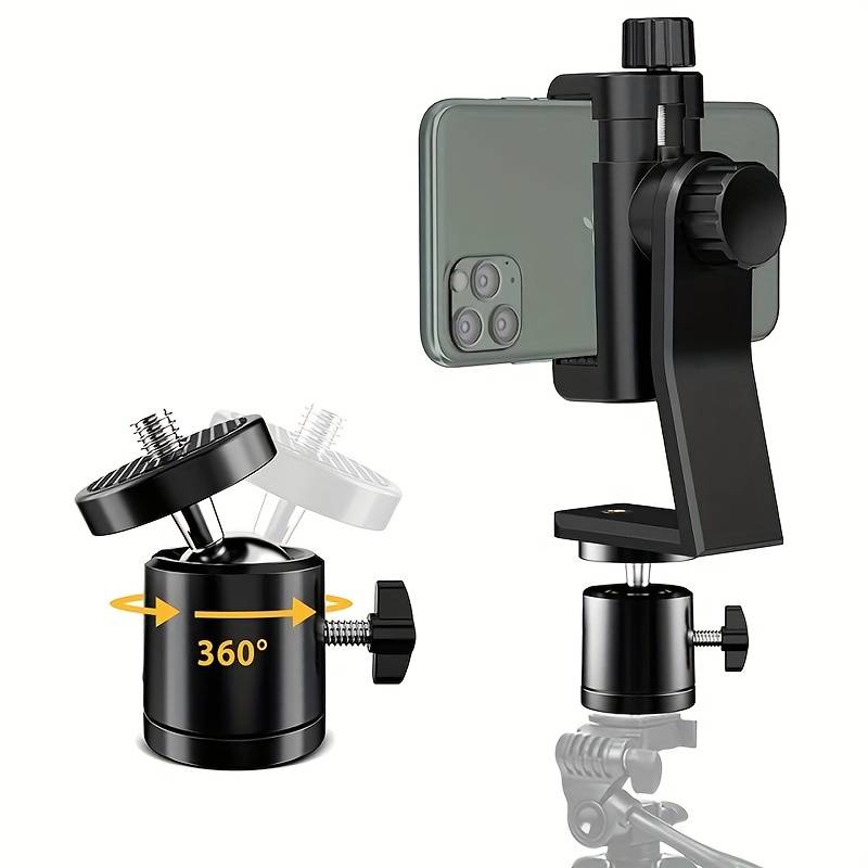 Universal Cell Phone Tripod Mount Adapter Tripod Ball Head 360 Rotatable For Iphone Xiaomi Phone Holder Selfie Stick Monopod