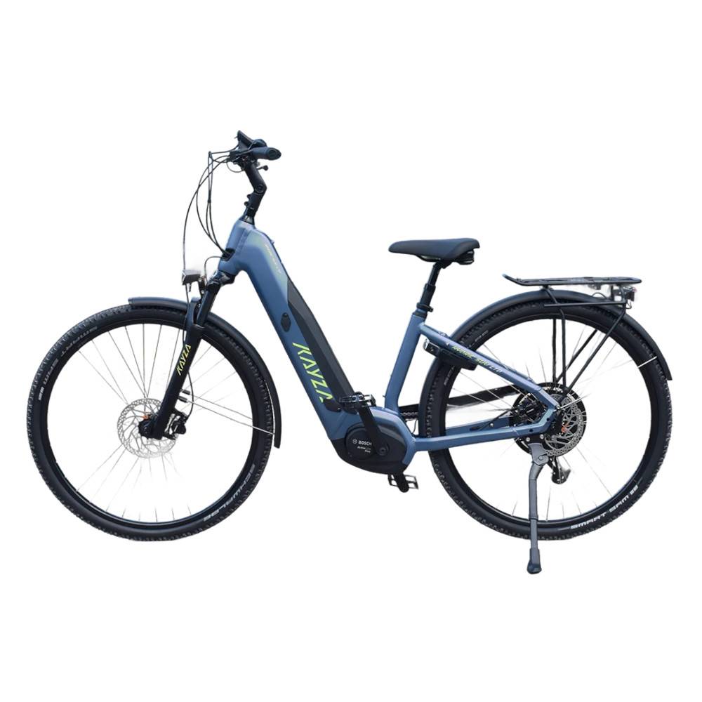 Elcykel Kayza Hydric SUV Ltd. Mod. 24 med Bosch centermotor Smokey Blue Blå 42 cm (Personhøjde på ca. 140 til 160 cm).