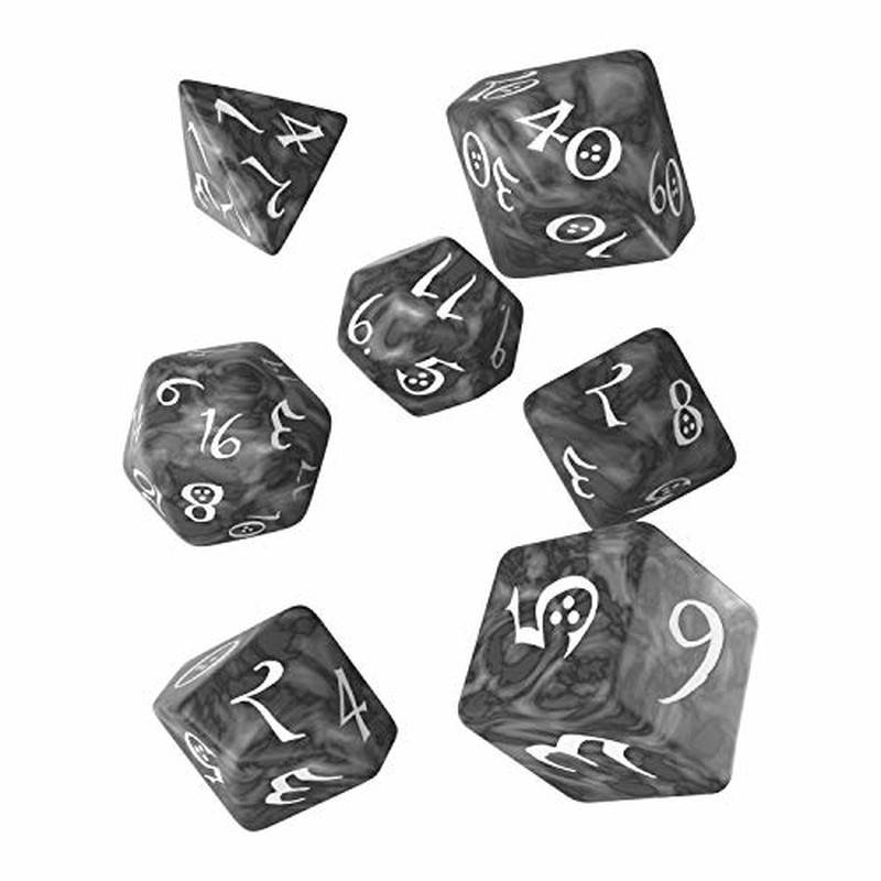 Classic RPG Smoky & white Dice Set (7)