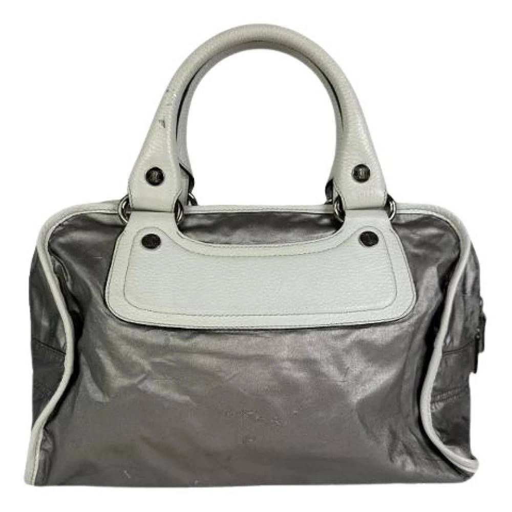 Celine Vintage Pre-owned Vintage Læder Håndtaske - Vintage - Dame - Grå - ONE SIZE - Læder