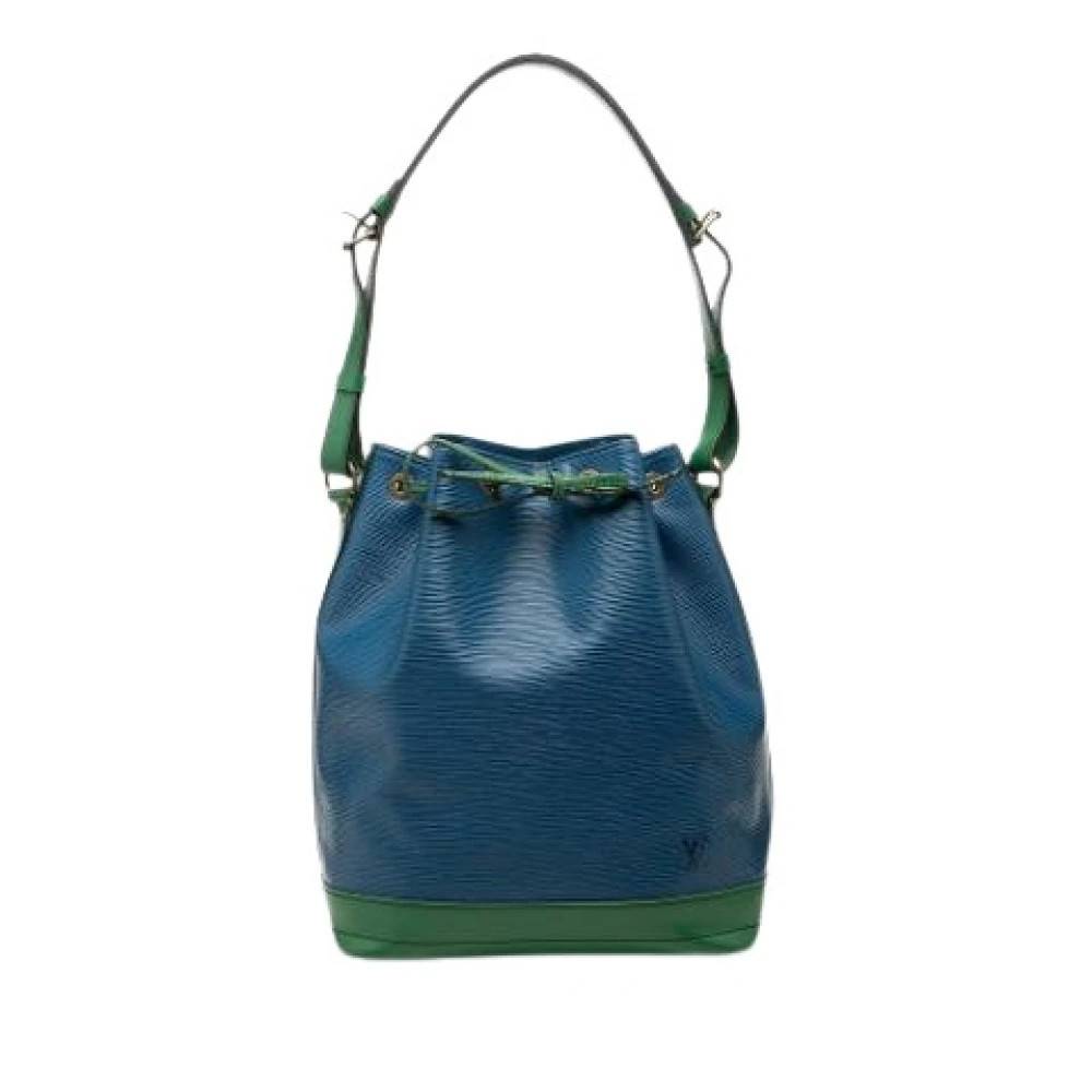 Louis Vuitton Vintage Pre-owned Noe Bucket Bag - Vintage - Dame - Blå - ONE SIZE - Læder