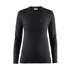 Craft Warm Comfort svedtrøje med lange ærmer til kvinder, sort - Størrelse Large