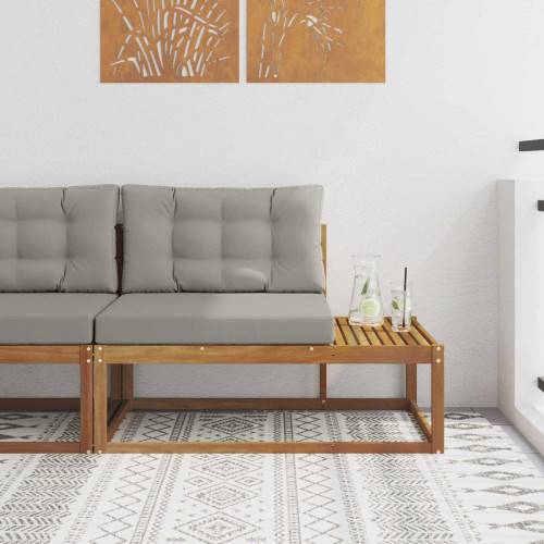 Utomhus modulsoffa Naturfärg 115 x 83 x 73 cm Massivt Akaciaträ