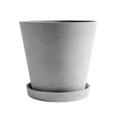 HAY Flowerpot with Saucer - XXXL - Grey