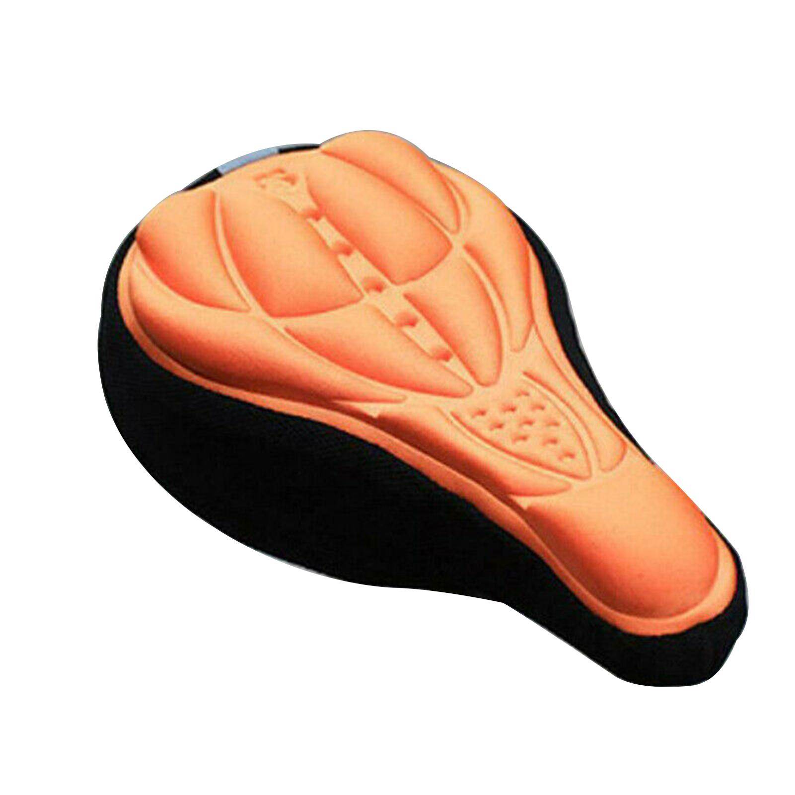 Bike 3D Sadel Sits Cover Cykel Andas Mjuk Comfort Pad Vadderad kudde orange