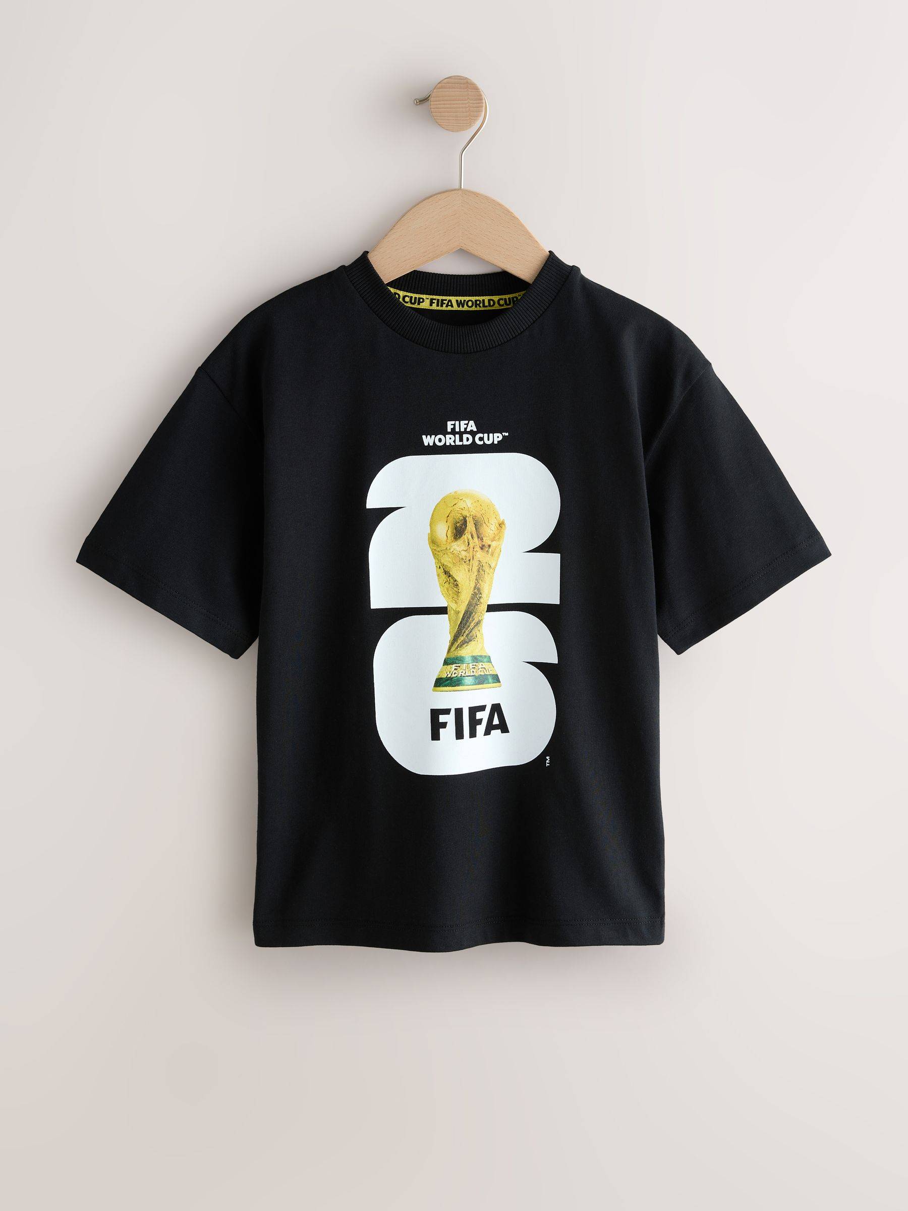 Next Black FIFA World Cup Short Sleeve T-Shirt (3-16yrs)