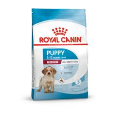 Royal Canin Medium Puppy. Fra 2 til 12 m�neder. Voksenv�gt 11-25 kg. hund.