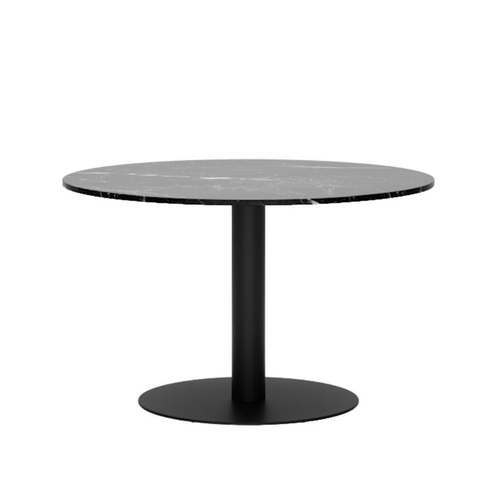 New Works Florence Column Table Svart MARQUINA Ø120 cm