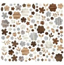Simple Stories Color Vibe Cardstock Flowers Bits & Pieces 143/Pkg -...
