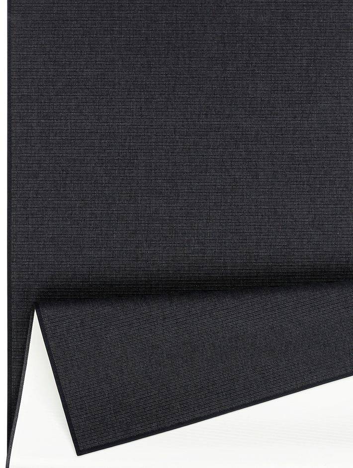 Flatvävd matta Credo - 80 x 350 cm - Svart - (Lättstädad, Gummerad) (80 x 350 cm)