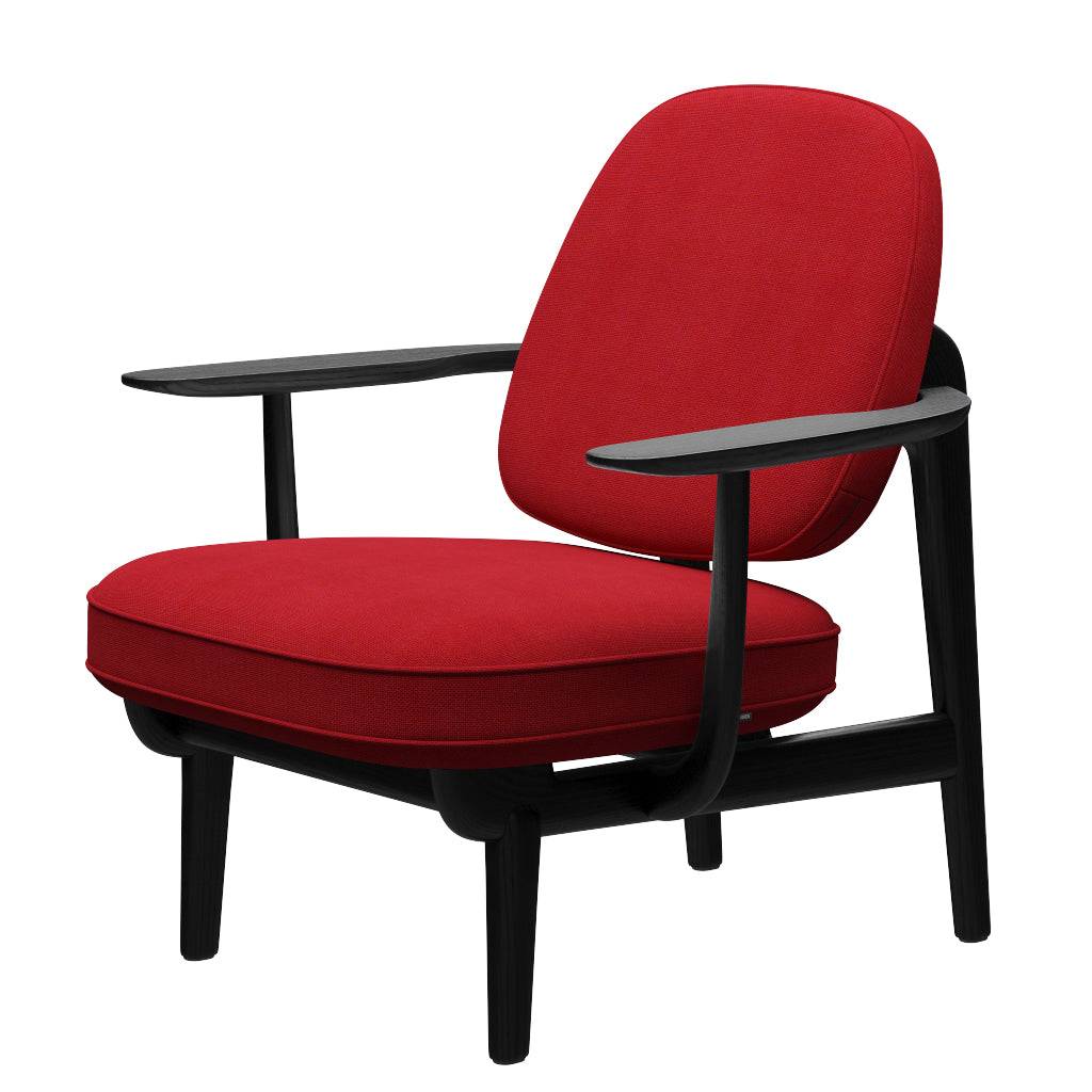 Fred Lænestol, sortfarvet ask fra Fritz Hansen Hallingdal - 680 Red - Jacobsen Plus