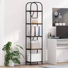 Hyllsystem Rökfärgad ek 40 x 30 x 183 cm Konstruerat trä