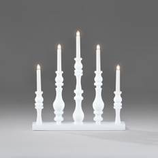 Adventsljusstake Konstsmide 5-Ljus E10 230V Trä Vit