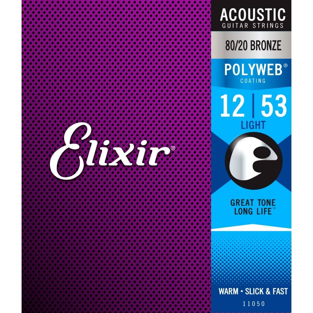 Elixir Polyweb 80/20 Bronze Acoustic Strings 012-053