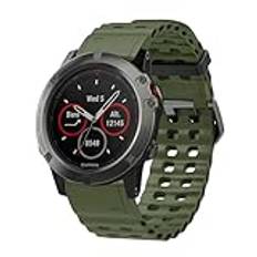 AISPORTS Kompatibel med Garmin Fenix 8 51 mm/7X/7X Pro/6X/6X Pro/5X/5X Plus/3/3 HR-rem silikon, 26 mm snabbpassande klockarmband sportarmband ersättningsrem för Garmin Epix Pro Gen 2 51 mm