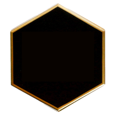 Keramik Bordskåner, Sort Hexagon