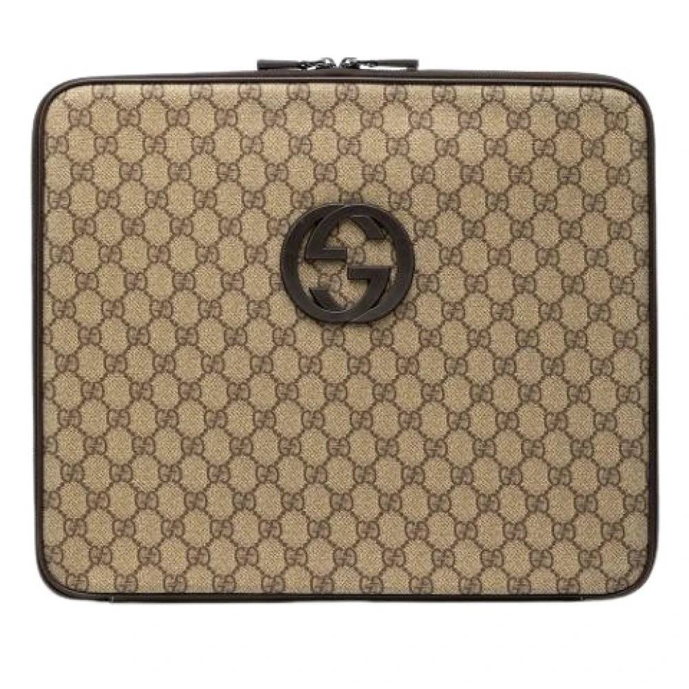 Gucci Vintage Pre-owned Fabric Clutch - Vintage - Dame - Beige - ONE SIZE - Tyl