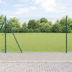 vidaXL Hegnposter Sæt af 104 Grøn Pulverlakeret stål 3.2 x 3.2 x 83.5 cm