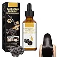 DUBUSH Naturlig Ganoderma hårväxtolja anti-grå hår serum Ganoderma näringsämne naturligt mörkläggande serum främjar friskare och tjockare hår