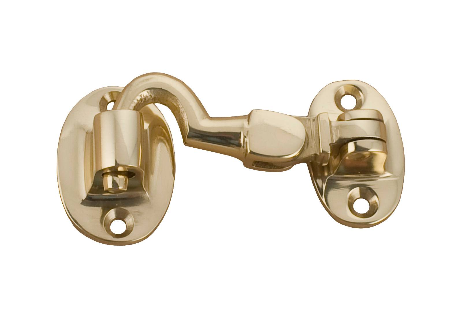 Kahytskrog "raslefri" poleret messing med lak. 50 mm. K20002535