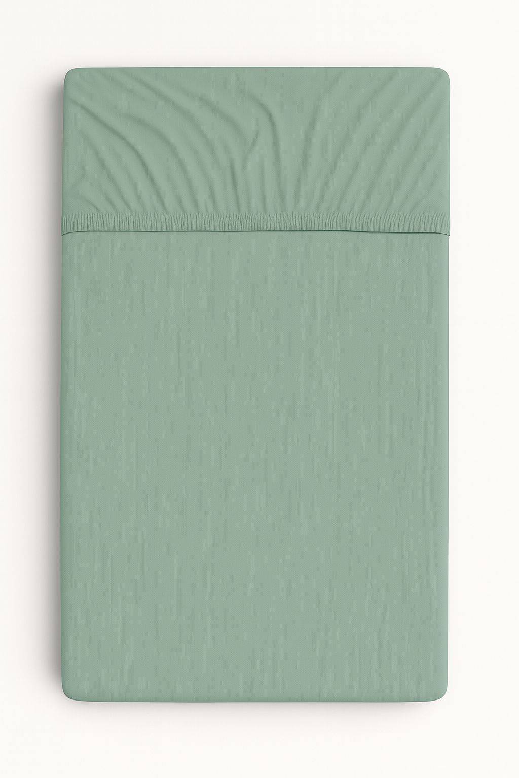 Cotton fitted sheet for a crib 120x60 cm - sage
