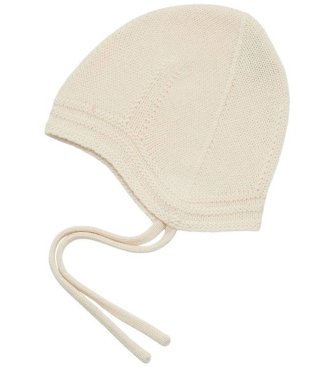 FUB Hjälmmössa - Ull - Ecru - FUB - 62/68 - Babyhjälm