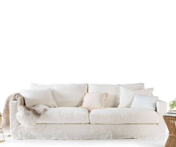 Home Spirit Biscarosse Sofa - 4 pers. 240cm. - Lino Blanc