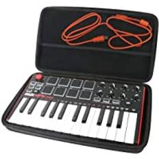 Khanka resefodral fodral för AKAI Pro MPK mini mkII MIDI master tangentbord i hård EVA (svart)