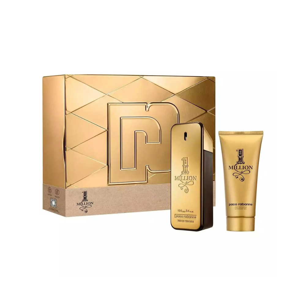 Set Paco Rabanne: 1 Million, Eau De Toilette, per uomo, 100 ml + 1 Million, Gel doccia, per tutti i tipi di pelle, 100 ml
