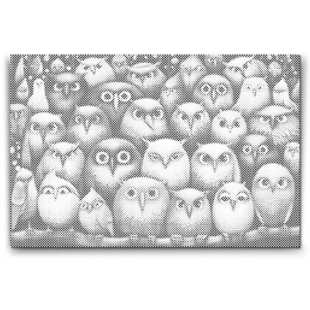 FÅGLAR, FÅGLAR, FÅGLAR | PRICKMÅLNING - 40x60cm (16'' x 24'') / Duk - Utan ram