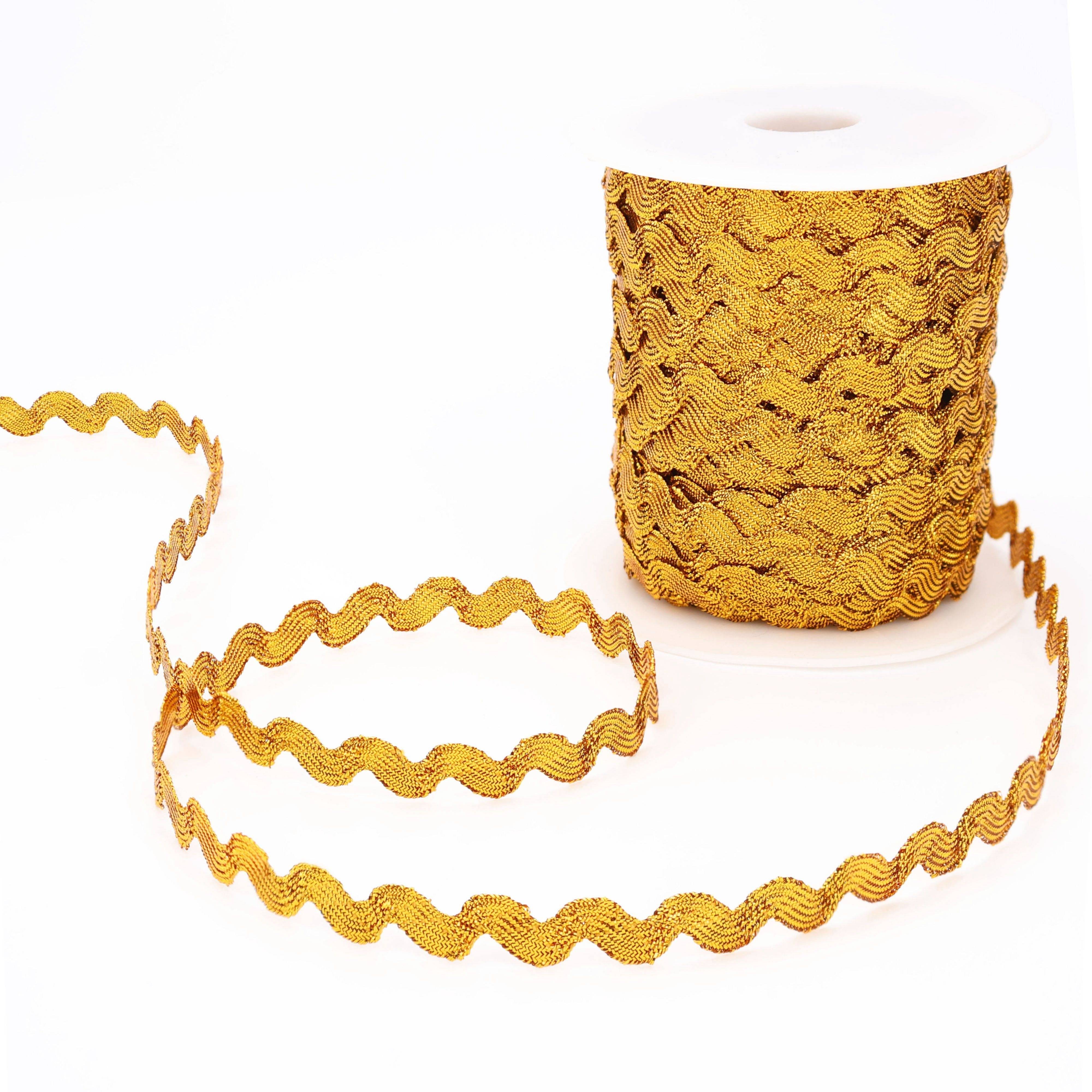 TEMU 40 Yards/roll Rick Rack Trim Wave Bending Fringe Trim For Crafts Sewing, Gift Warpping, Clothing Embellishment