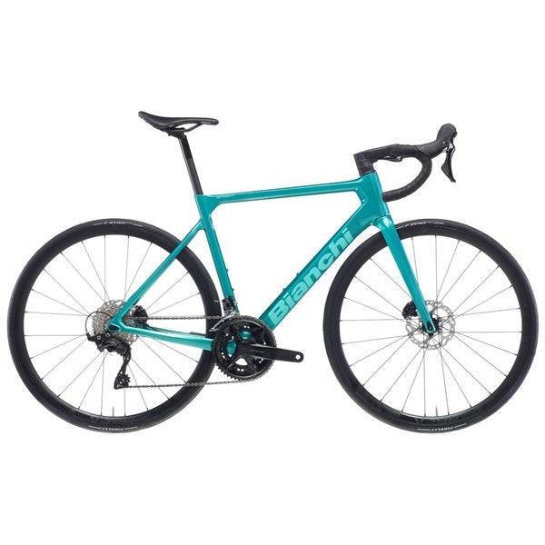 Bianchi Sprint 2024 - Shimano 105 Di2 2x12sp - Velomann V30R Alloy Disc (VR30 Baseline) - 012 / 57 / si - celeste metallico (57)