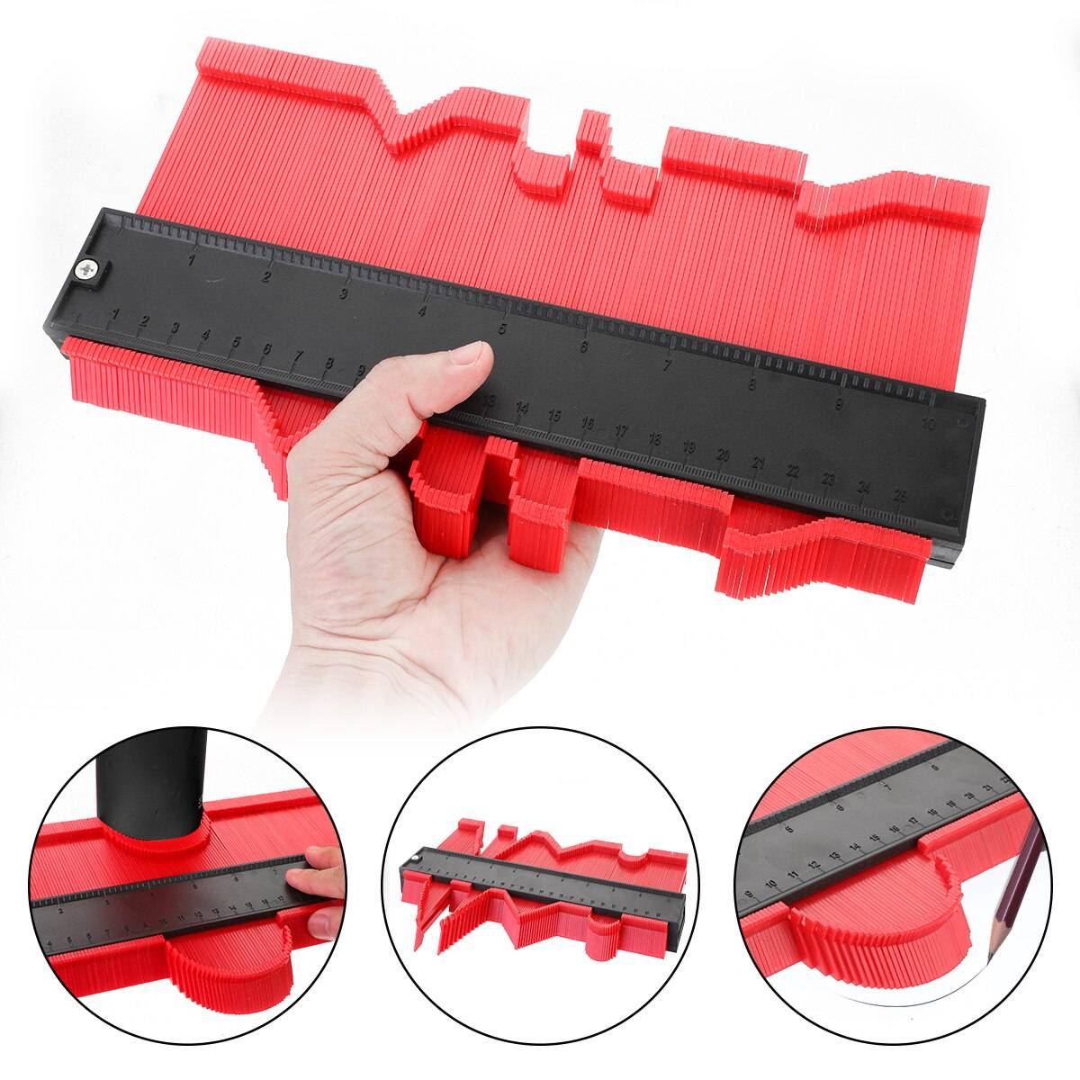 12/14/25cm plastform konturmätare dupliceringsverktyg profilmätningsverktyg mätare modell saker konturmätare profilverktyg - G230846