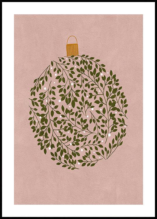 Roundornament Poster (100x140cm) - Plakater > Jule Postere, Muted Bright & Merry Christmas