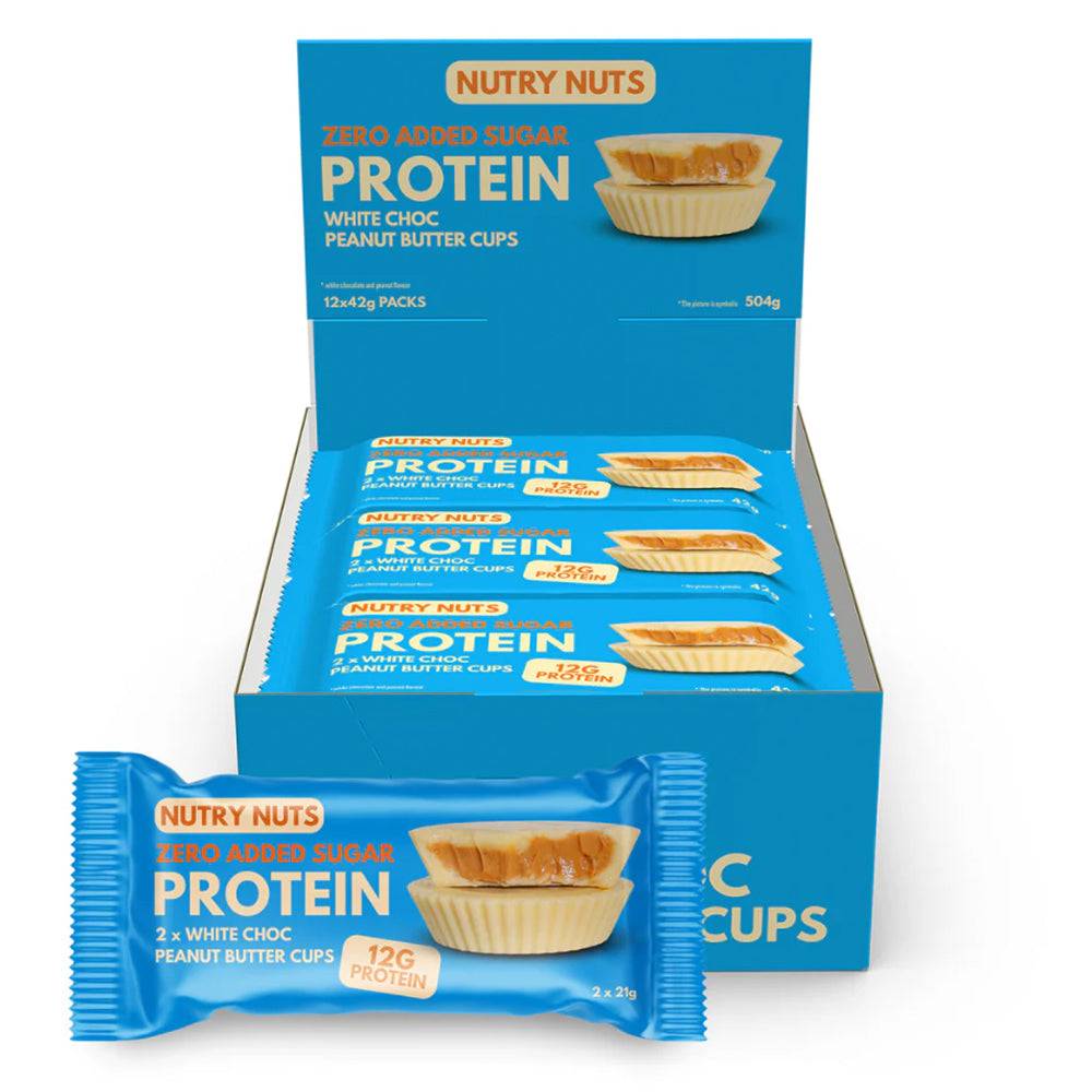 Nutry Nuts Peanut Butter Cups - White Chocolate (12x 42g) - Snack