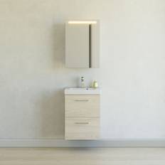 Menuet møbelsæt inkl. spejlskab med integreret LED-lys i top - 51 cm