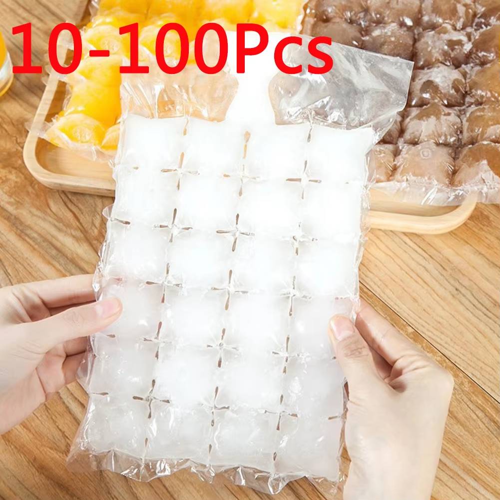 10-100Pcs Ice Mold Bags Disposable Ice-Making Bags Freezing Maker Ice Cube Bag Self-Seal Ice-making Mold For Summer DIY Drinking