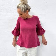 4060 shirt w. trumpet cuff ¾ s, by basics