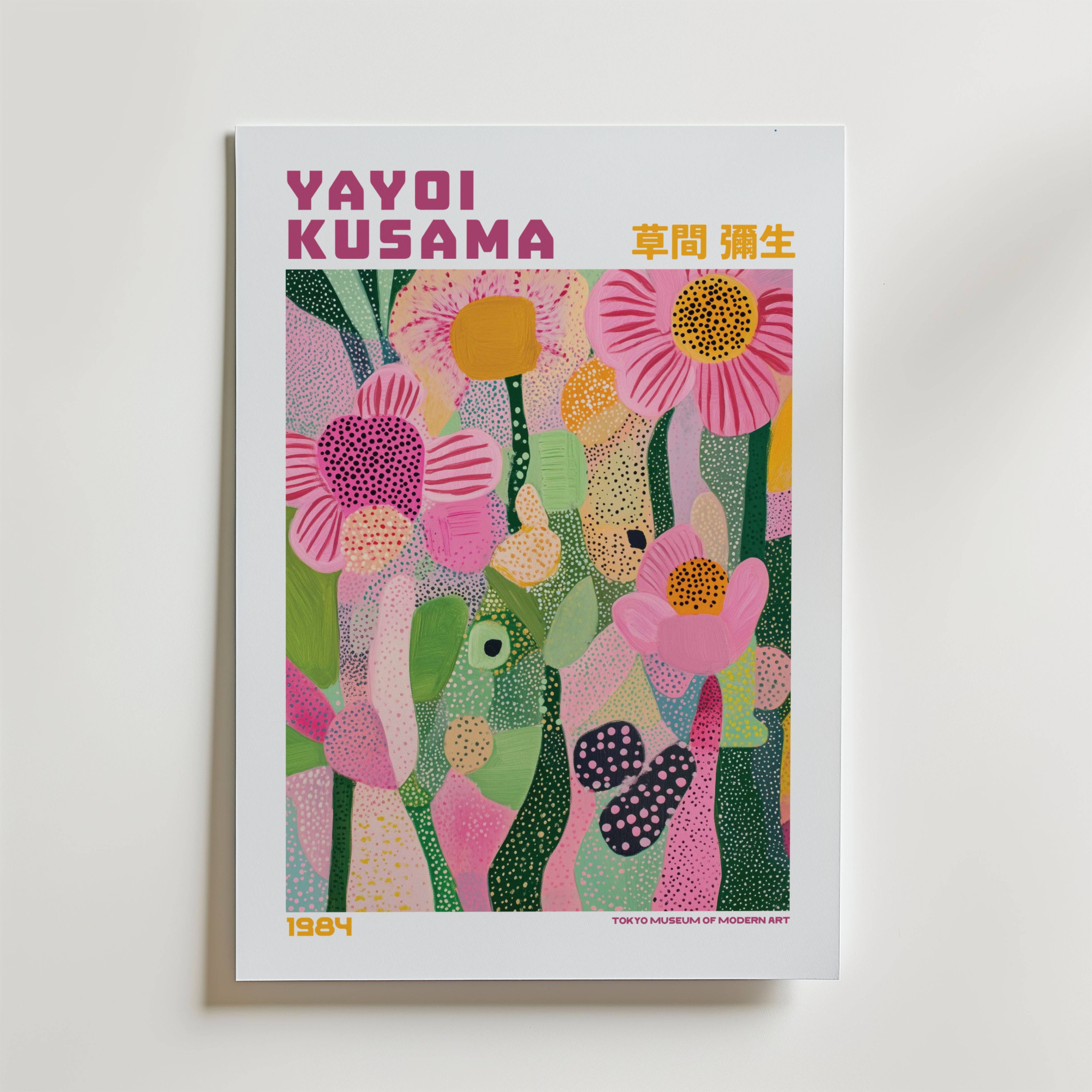 Yayoi Kusama Spring Garden Poster - Premium Canvas 21x30 cm