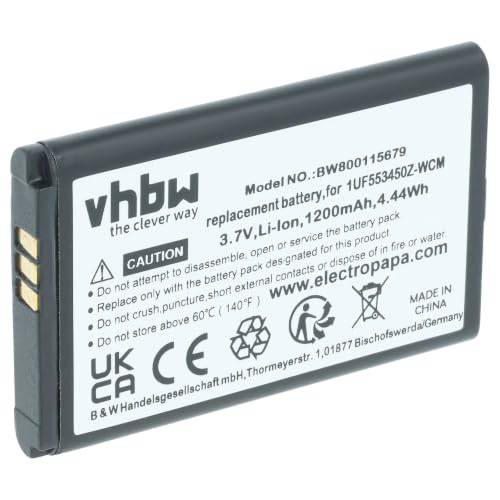 vhbw Li-Ion batteri 1200 mAh (3,7 V) passar för surfplatta Pad Bamboo CTH-670S-FR, CTH-670S-IT, CTH-670S-NL, CTH-670S-PL, CTH-670S-RU, CTH-670S-xx;