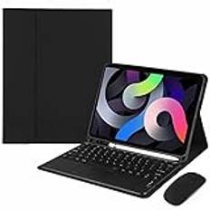 Tangentbordsfodral för Samsung Galaxy Tab S9FE PLUS 12.4'' 2023/S9 Plus 12.4'' 2023, Magnetiskt Avtagbart Trådlöst Tangentbord med Bluetooth-Mus,Black