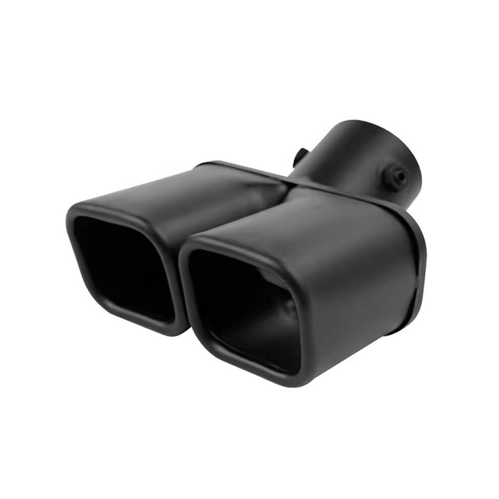 Inlet 63mm Dual Outlet Car Exhaust Tip Stainless Steel Black Exhaust Tips Muffler Tail Double Pipe Tube Tips